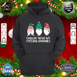 Chilling With My Cycling Gnomies Spin Funny Gnome Pun Xmas Premium hoodie
