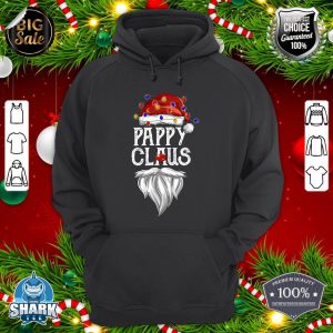 Pappy Claus Santa Hat Christmas Light Best Pappy Ever Gift hoodie