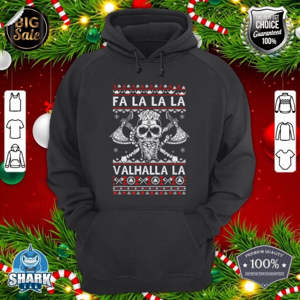 Fa La La Valhalla Viking Skull, Ugly Christmas Sweater hoodie