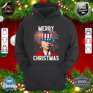Joe Biden Xmas Merry Christmas For Funny 4th Of July hoodie