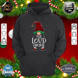 The Loud Gnome Xmas Family Matching Plaid Christmas Gnomes hoodie