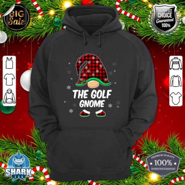 Golf Gnome Buffalo Plaid Matching Family Christmas hoodie