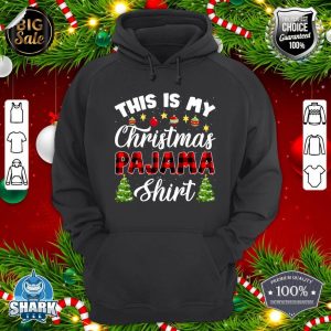 This Is My Christmas Pajama Red Buffalo Plaid Funny Xmas hoodie
