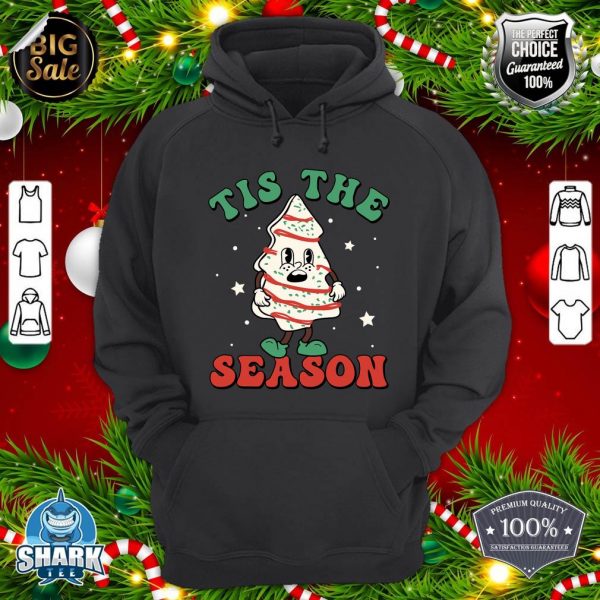 Tis The Season Tree Xmas Retro Christmas Family Boy Girl Kid hoodie