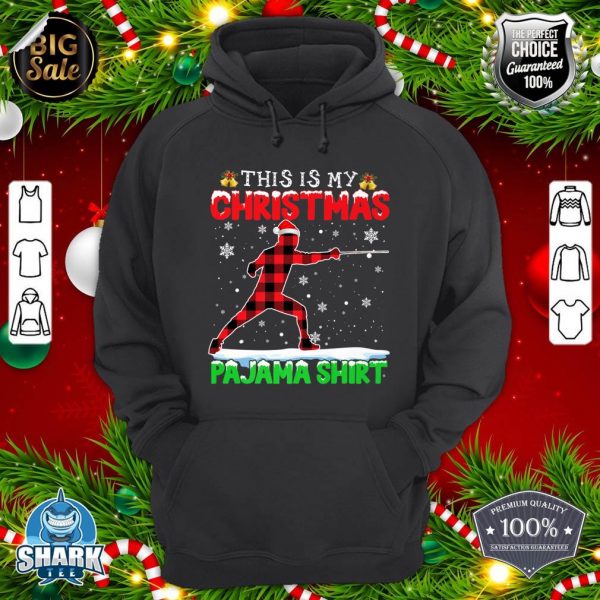 This Is My Christmas Pajama Funny Fencing Lover Christmas Premium hoodie