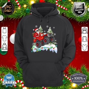 Christmas Santa Claus Riding Monster Truck Funny Christmas hoodie