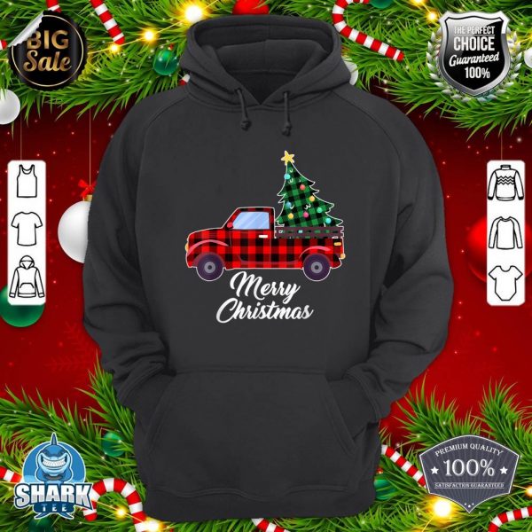 Merry Christmas Buffalo Truck Tree Red Plaid For Men Women hoodie