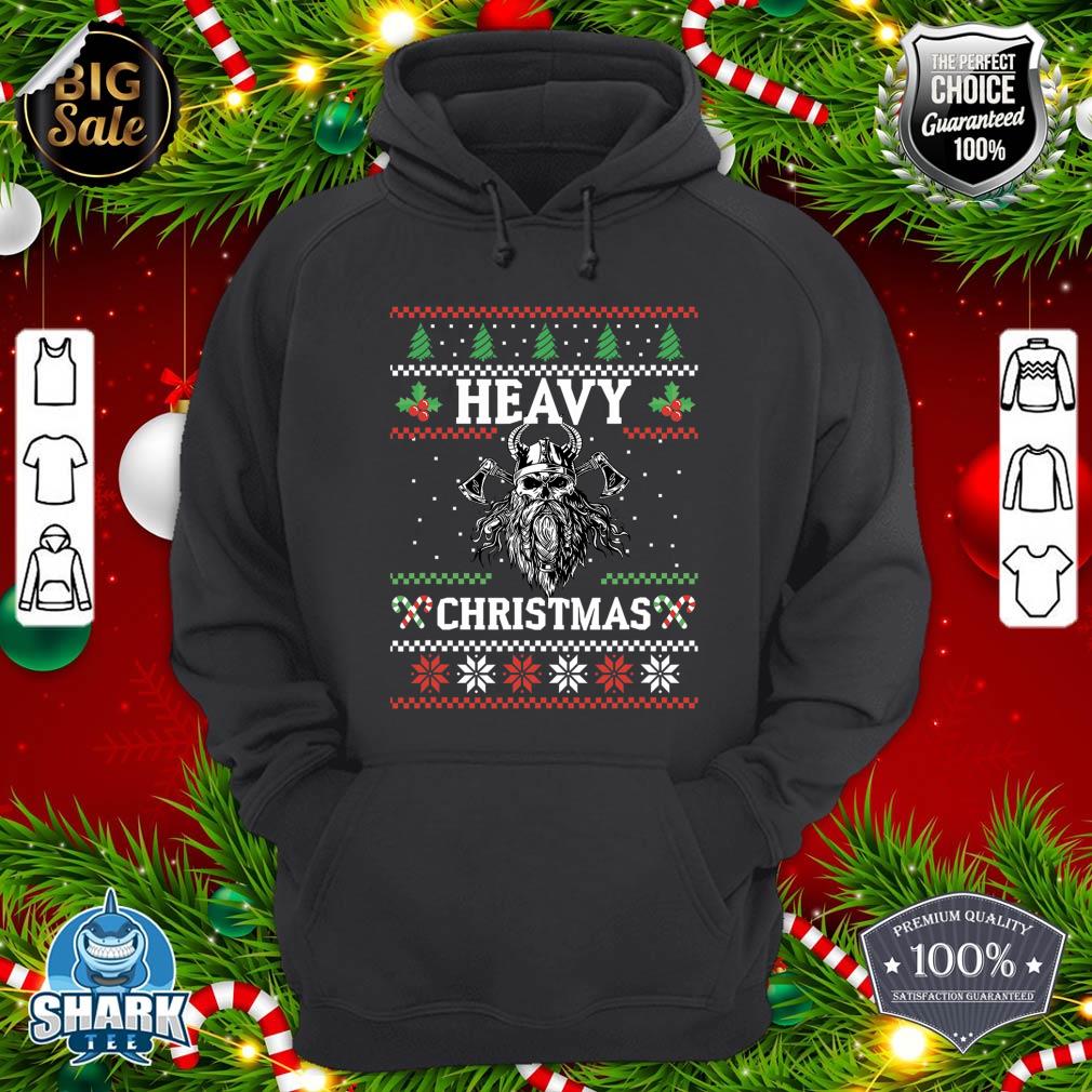 Heavy Christmas Viking and Metal Christmas Skull hoodie