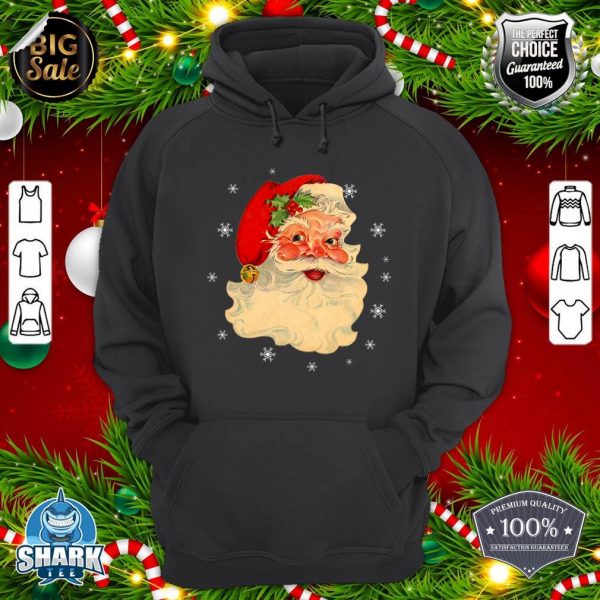 Cool Vintage Christmas Santa Claus Face Gifts Xmas Holiday hoodie