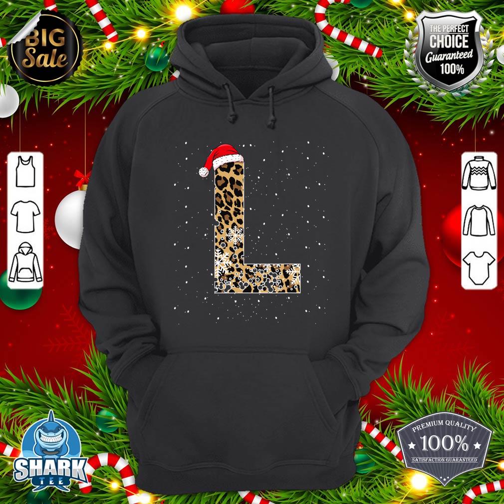 Awesome Letter L Initial Name Leopard Plaid Christmas Pajama hoodie