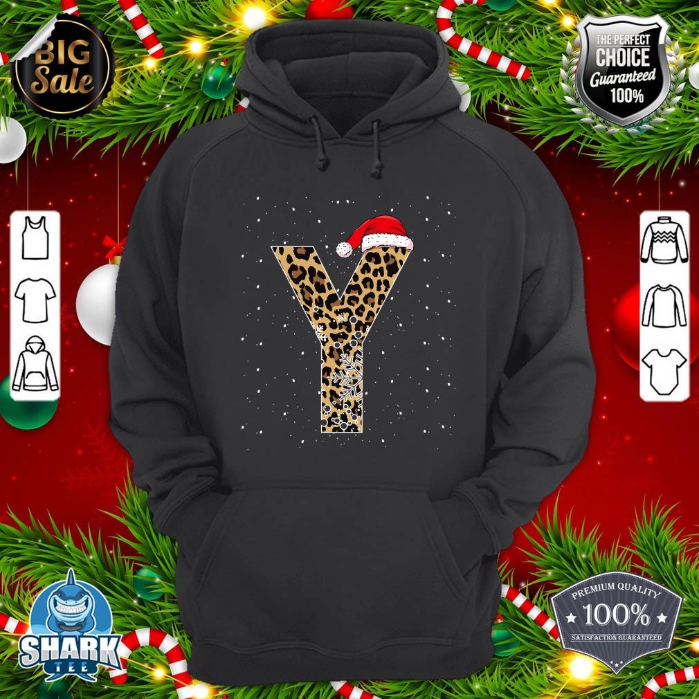 Awesome Letter Y Initial Name Leopard Plaid Christmas Pajama hoodie