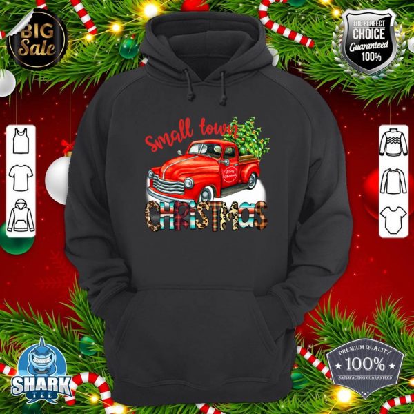 Small Town Christmas Red Vintage Truck Western Country hoodie