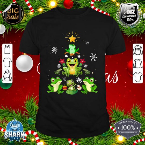 Cute Frog Christmas Tree Decor Xmas Tree shirt