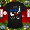 Corgi Funny Basketball Dog Owner Lover Xmas Gift shirt