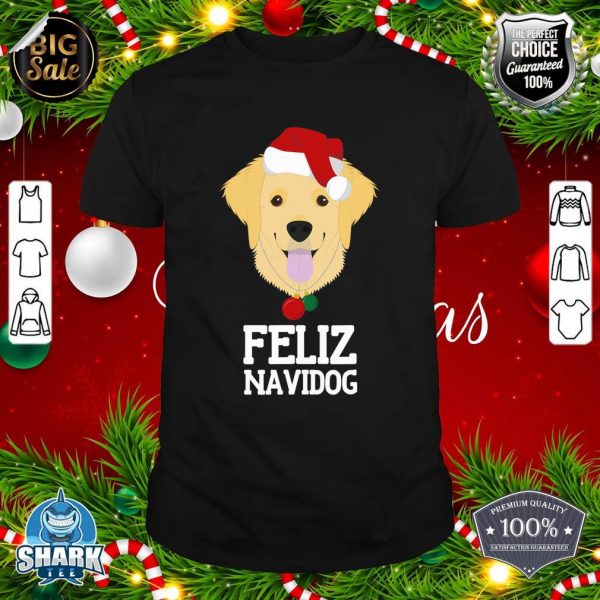 Feliz Navidog Merry Christmas Dog Golden Retriever shirt