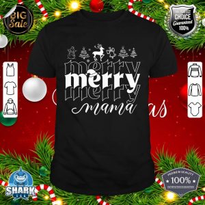 One Merry Mama Xmas Family Christmas Holiday Pajama Matching shirt