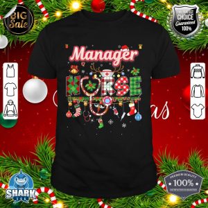 Christmas Manager Nurse Reindeer Xmas Ornament Sweater Ugly shirt