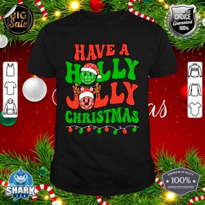 Groovy Christmas Have A Holly Xmas Jolly Team Santa Elf PJs shirt