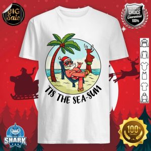 Tis The Sea-Sun Santa Claus Beach Summer Christmas In July shirt