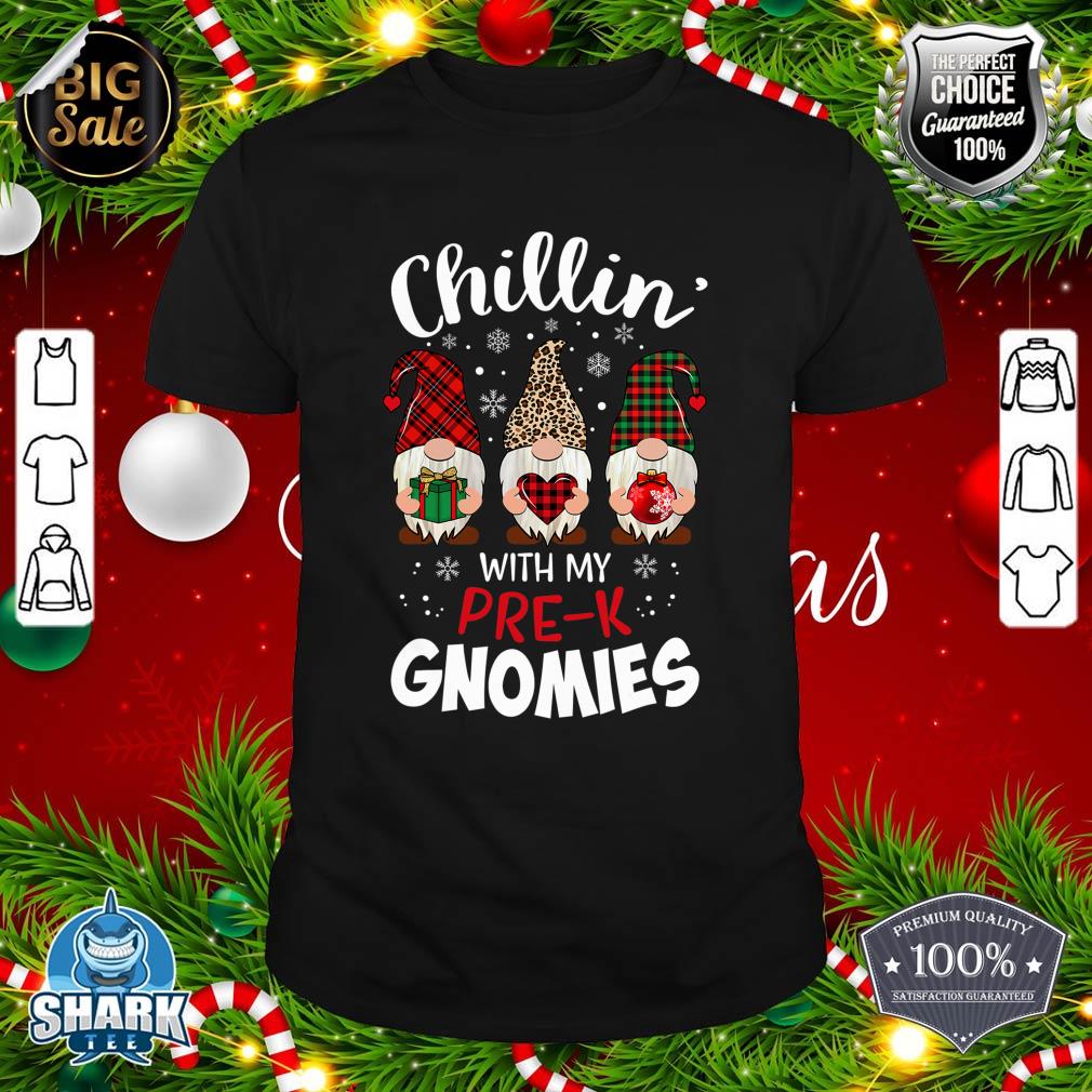 Chillin with My Prek Gnomies Christmas Teacher Buffalo shirt