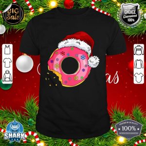 Donut Lovers Santa Hat Christmas Classic Tee shirt