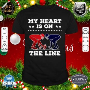 Football My Heart Is On The Line Offensive Lineman shirt