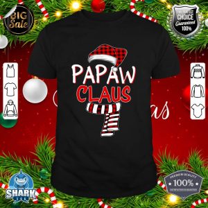 Grandpa Christmas Santa Claus Red plaid Shirt, Papaw Claus T-Shirtshirt