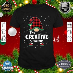 Creative Gnome Buffalo Plaid Matching Christmas Gift Pajama shirt