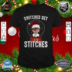 Snitches Get Stitches Christmas Funny Christmas Ball Elf shirt