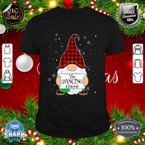 Dancing Gnome Christmas Funny Gnome Buffalo Plaid Xmas shirt
