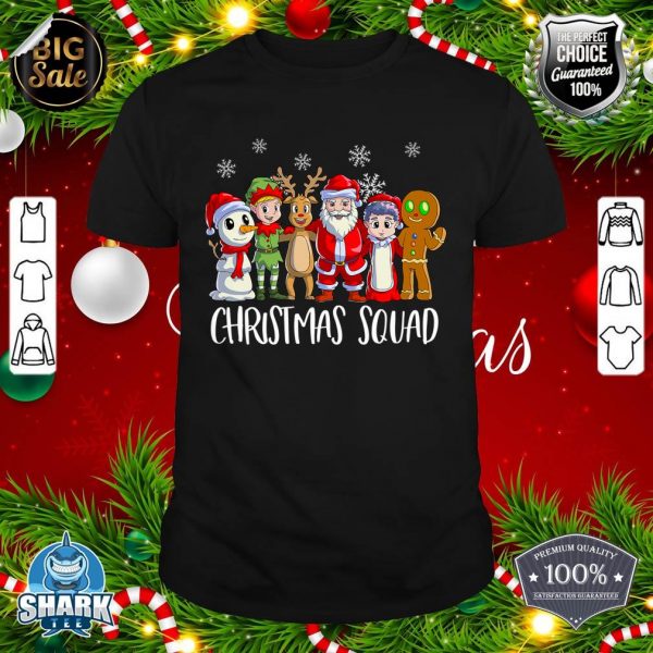 Family Matching Christmas Squad Santa Reindeer Elf Santa shirt