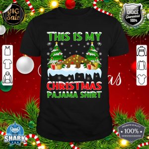 Funny Xmas Santa This Is My Pangolin Christmas Pajama shirt