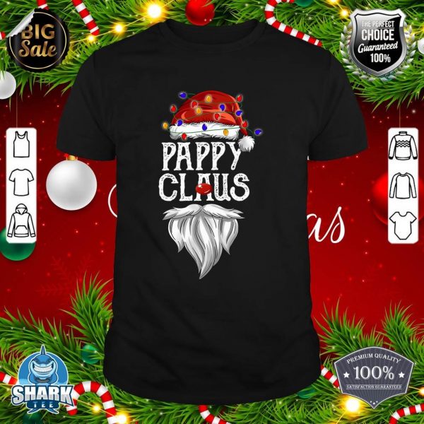 Pappy Claus Santa Hat Christmas Light Best Pappy Ever Gift shirt