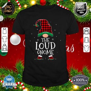 The Loud Gnome Xmas Family Matching Plaid Christmas Gnomes shirt
