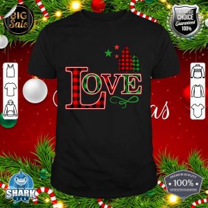 Love Christmas Tree Buffalo Plaid shirt