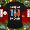3 Santa Popsicles Christmas In July Cute Summer Xmas Kids shirt