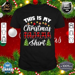 This Is My Christmas Pajama Red Buffalo Plaid Funny Xmas shirt