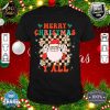 Merry Christmas Y'all Family Matching Santa Hat Retro Groovy shirt
