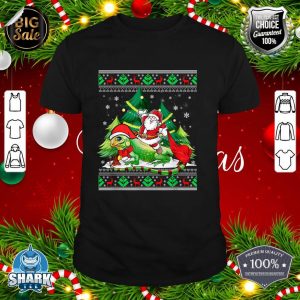 Nice Ugly Iguana Xmas Santa Riding Iguana Christmas shirt
