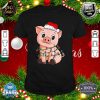 Santa Pig Christmas Lights Pig Lover Christmas shirt
