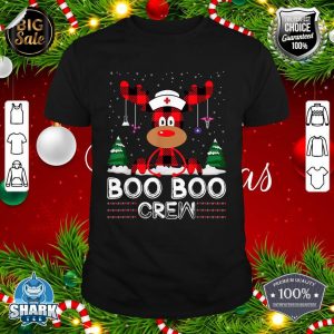 Christmas Boo Boo Crew Funny Xmas Nursing Reindeer Nurse shirt