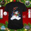 Funny Christmas Snowman With Butterfly Xmas Tree shirt
