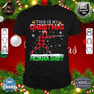 This Is My Christmas Pajama Funny Fencing Lover Christmas Premium shirt
