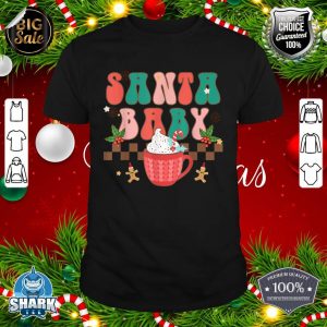 Funny Santa Retro Groovy Christmas Vibes Baby Winter Holiday shirt