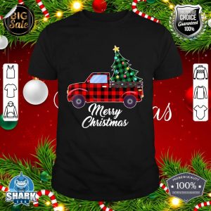 Merry Christmas Buffalo Truck Tree Red Plaid For Men Women shirt