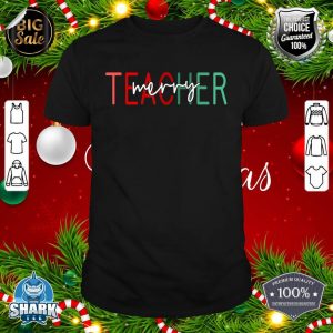 Merry Teacher Santa's Favorite Teacher Christmas Teacher shirt