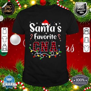 Santa's Favorite CNA Certified Nursing Assistant Nurse X-mas shirt