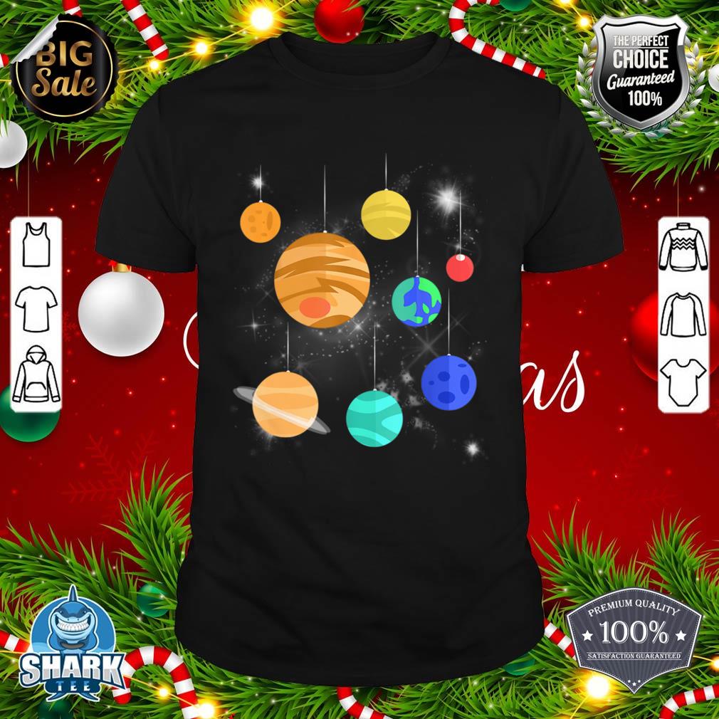 Solar System Space Planets Christmas Decorations shirt