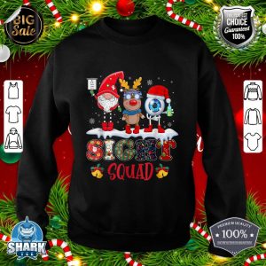 Funny Sight Squad Gnome Reindeer Santa Christmas Optometrist sweatshirt