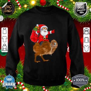 Matching Family Funny Santa Riding Kiwi Bird Christmas sweatshirt
